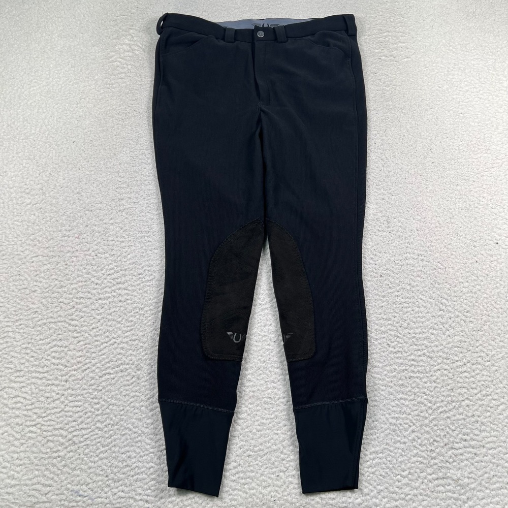 Tuffrider Equestrian Breeches Women's 32 Pull on Horse Riding Black Western